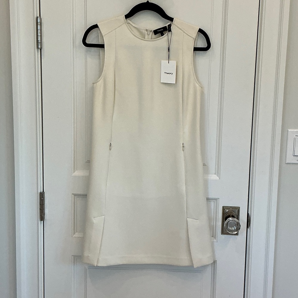 Theory Women's Elegant Cream Mini Dress